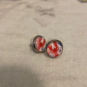 Glass Lobster earrings